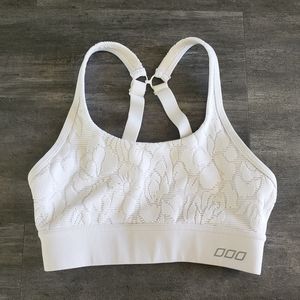 White Classic Floral Lorna Jane Sport Bra